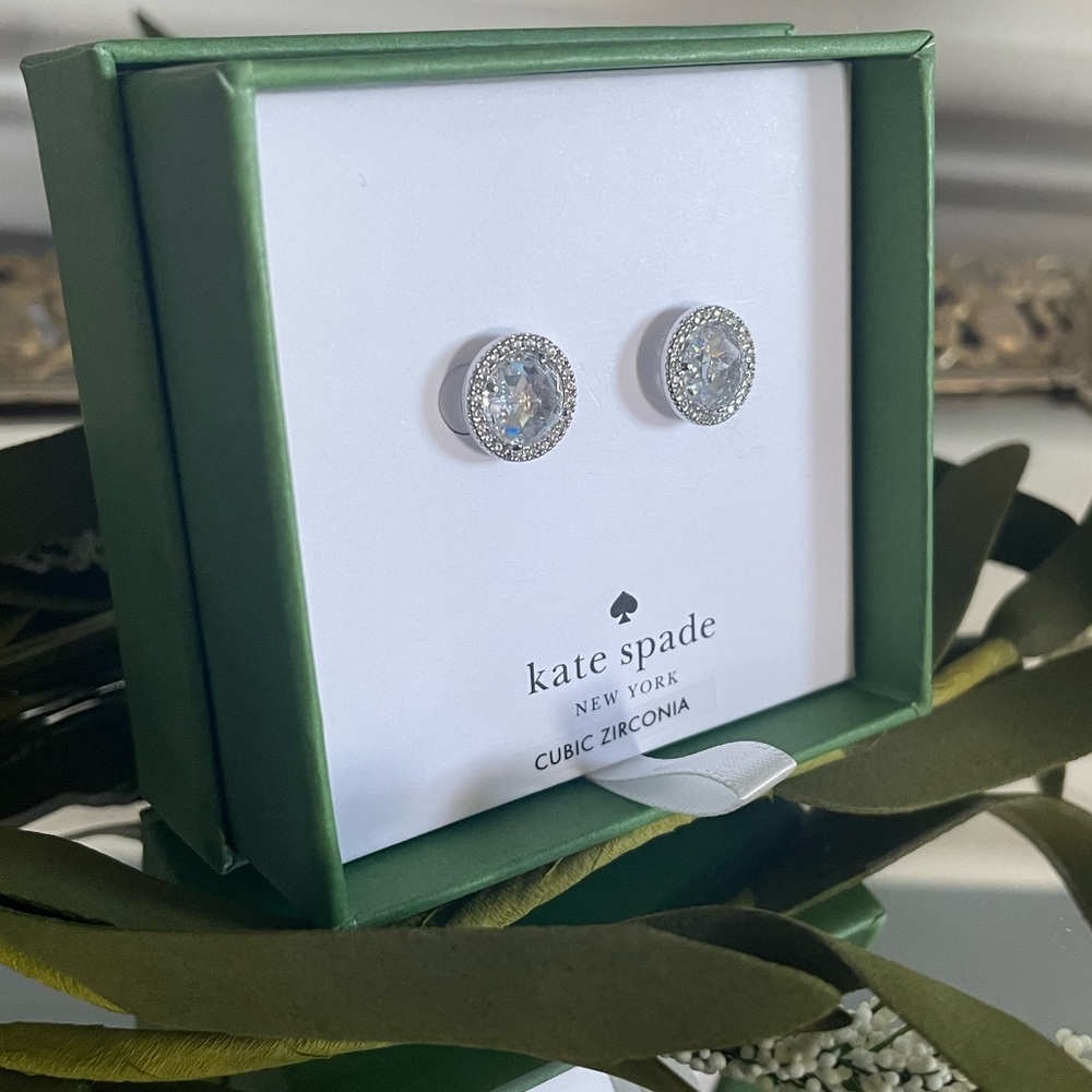 Kate Spade Bright Ideas Stud- Clear - Picture 2 of 4